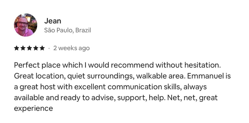 Airbnb guest review 4