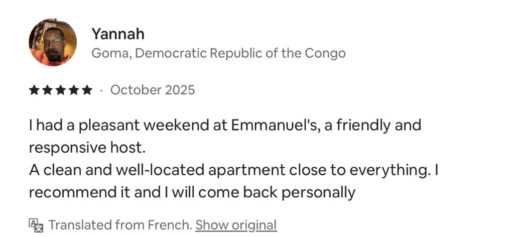 Airbnb guest review 6