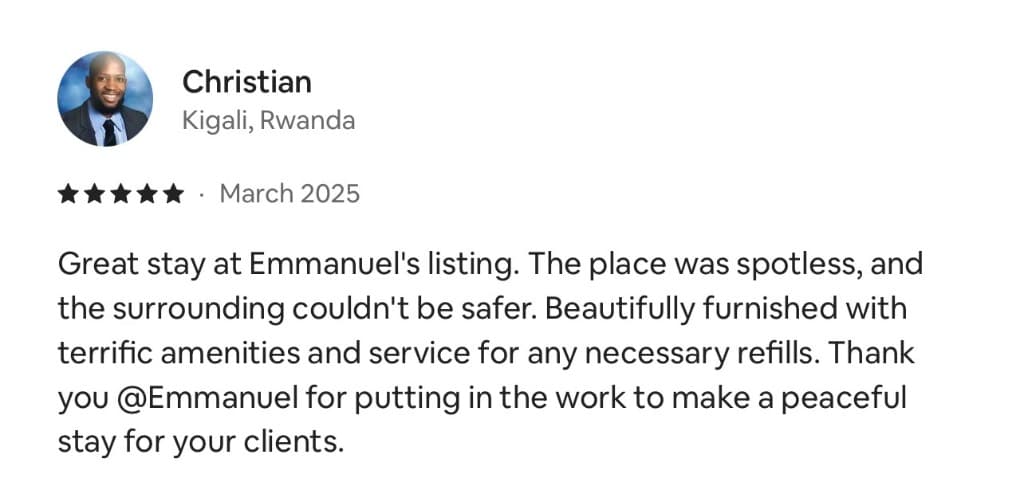 Airbnb guest review 7