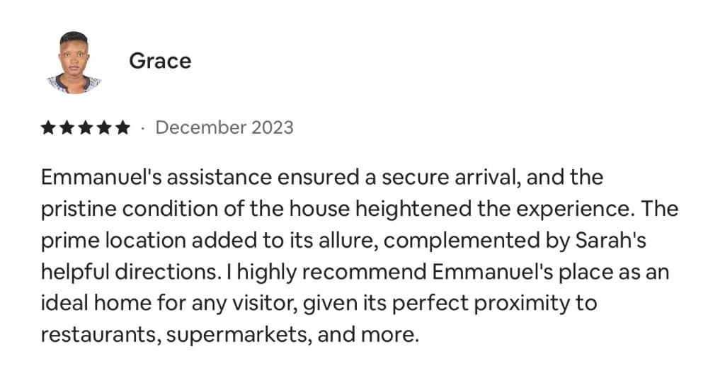 Airbnb guest review 8